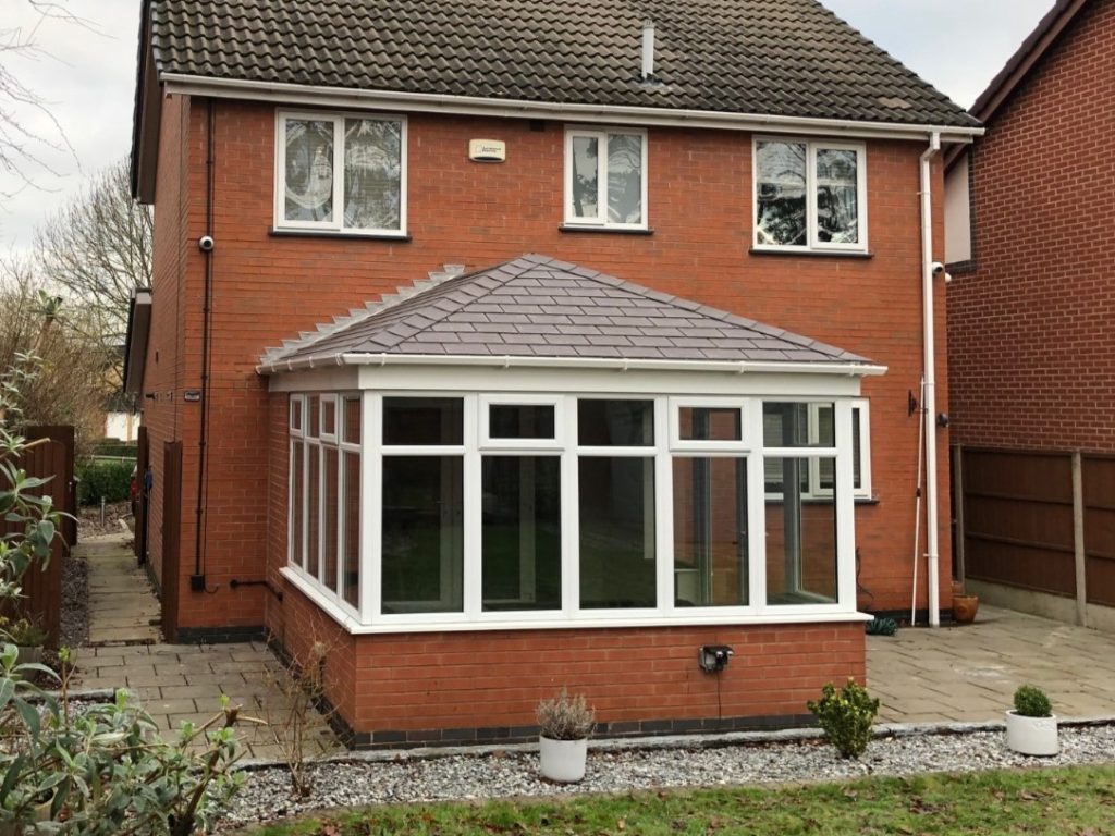 Conservatory with a tiled roof