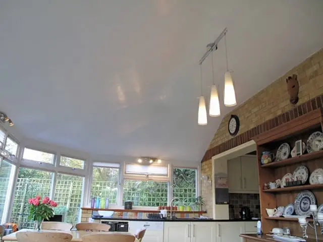 plastered conservatory roof